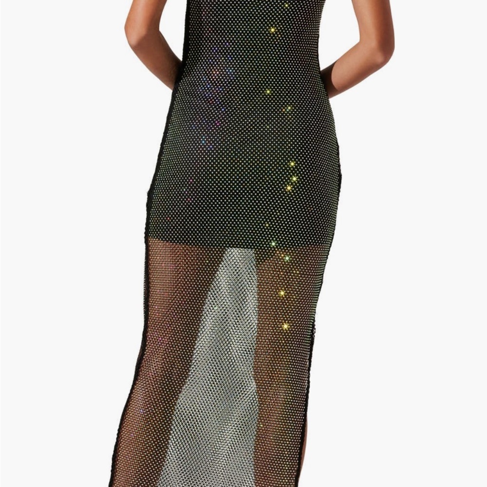 ASTR the label Embellished Sheer Mesh Maxi Dress : Size Small